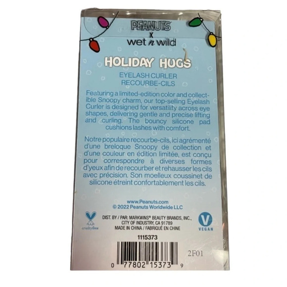 WET N WILD SET Ltd Peanuts Holiday Hugs Eyelash Curler Liquid Eyeliner NEW NIP - Picture 3 of 16